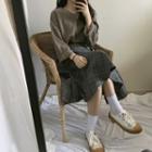 Plain Sweater / A-line Skirt