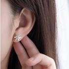 925 Sterling Silver Flower Earring 1 Pair - R415 - One Size