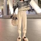 Zebra Print Sweater / Harem Knit Pants