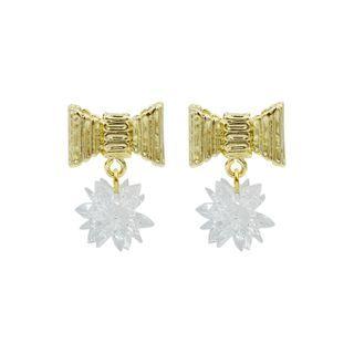 Snow Crystal Bow Earrings One Size