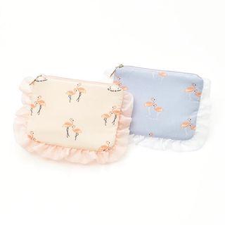 Flamingo Print Pouch