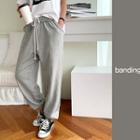 Baggy-fit Jogger Pants Gray - One Size