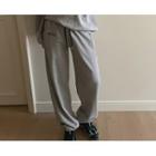Drawstring Letter Embroidered Jogger Pants