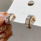 Geometric Acrylic Alloy Open Hoop Earring 1 Pair - As Shown In Figure - One Size