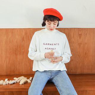 Letter-embroidered Pullover