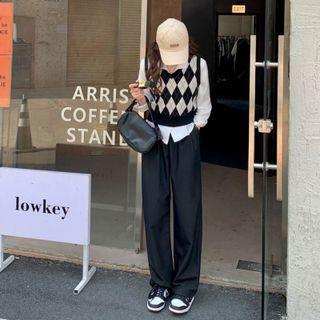 Argyle Sweater Vest / Shirt / Dress Pants