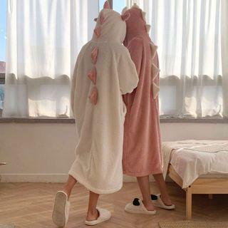 Dinosaur Hooded Fleece Sleep Dress