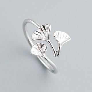 925 Sterling Silver Leaf Open Ring S925 Sterling Silver - As Shown In Figure - One Size