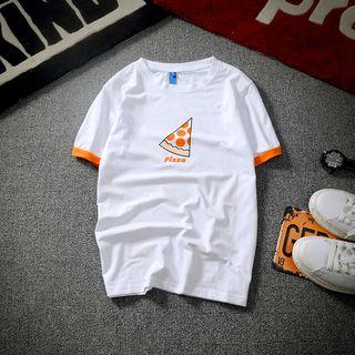 Pizza Print Short Sleeve T-shirt