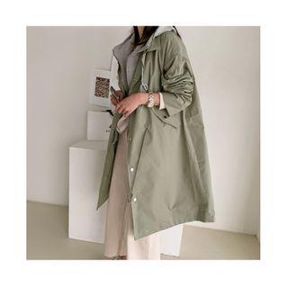 Zip Hoodie Layered Parka