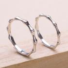Couple Matching 925 Sterling Silver Bamboo Ring