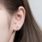 925 Sterling Silver Moonstone Deer Earring 1 Pair - As Shown In Figure - One Size