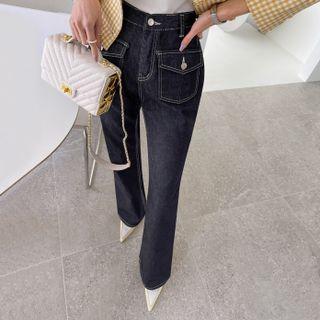 Dual-pocket Bootcut Jeans