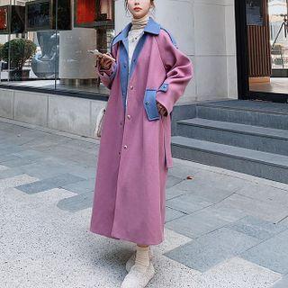Two Tone Fleece Coat