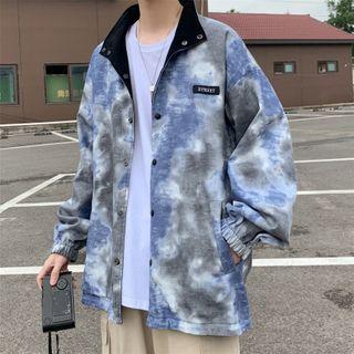 Reversible Tie-dye Print Button Jacket