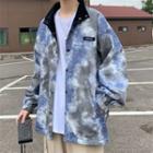 Reversible Tie-dye Print Button Jacket