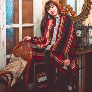Striped Cape Stripe - Red & Black - One Size