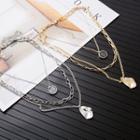Stainless Steel Pendant Layered Necklace