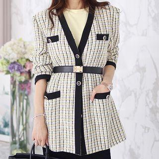 Tweed Belted Jacket