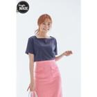 Squared-neck T-shirt