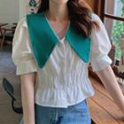 Short-sleeve Chelsea Collar Blouse