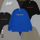 Neon-letter Side-slit Loose T-shirt In 6 Colors