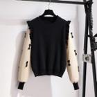 Bow Sweater / Midi A-line Skirt / Set