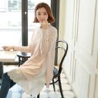 Eyelet Lace-hem Tank Dress