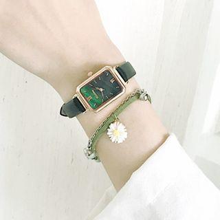 Set: Square Watch + Cord Bracelet