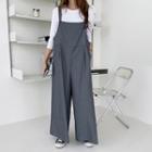 Pleated-front Jumper Pants