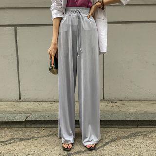 Drawcord Ribbed Sleek Culottes