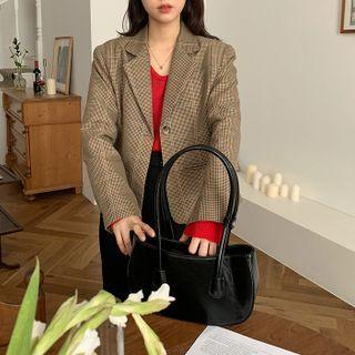 Stitched Semi-circle Shoulder Bag