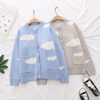 Cloud Print Cardigan