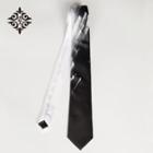 Printed Neck Tie Black & White - 7cm