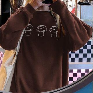 Mushroom Rhinestone Sweatshirt