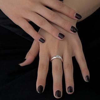 Polished Alloy Open Ring 1 Pc - Silver - One Size