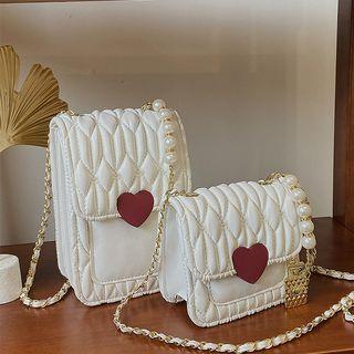 Quilted Faux Pearl Flap Chain Crossbody Bag (various Designs)