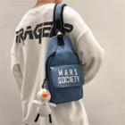 Lettering Tie-dyed Sling Bag