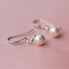 Sterling Silver Swirling Bead Earrings