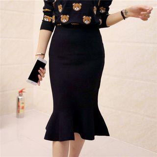 Mermaid Knit Midi Skirt