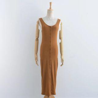 Button-up Midi Tank Dress