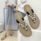 Embellished Flat Flip-flops