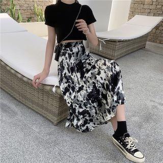 Leopard Print Medium Maxi Skirt