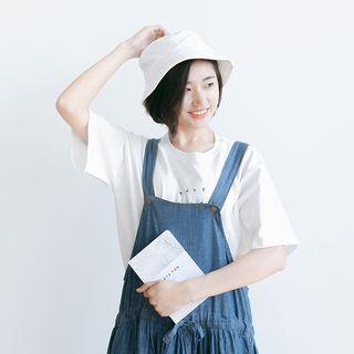 Dungaree Drawstring Waist Midi Dress