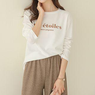 Letter Round Neck T-shirt