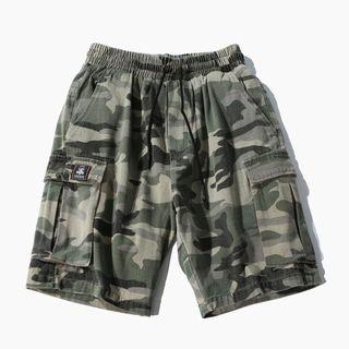 Gather-cuff Cargo Shorts