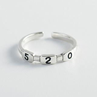 925 Sterling Silver Numerical Open Ring As Shown In Figure - One Size