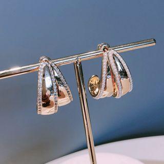 Half-hoop Earring 1 Pair - Gold - One Size