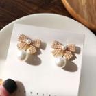 Faux Pearl Drop Earring 1 Pair - Faux Pearl Drop Earring - Gold - One Size
