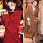 Fleece Double Breasted Long Coat